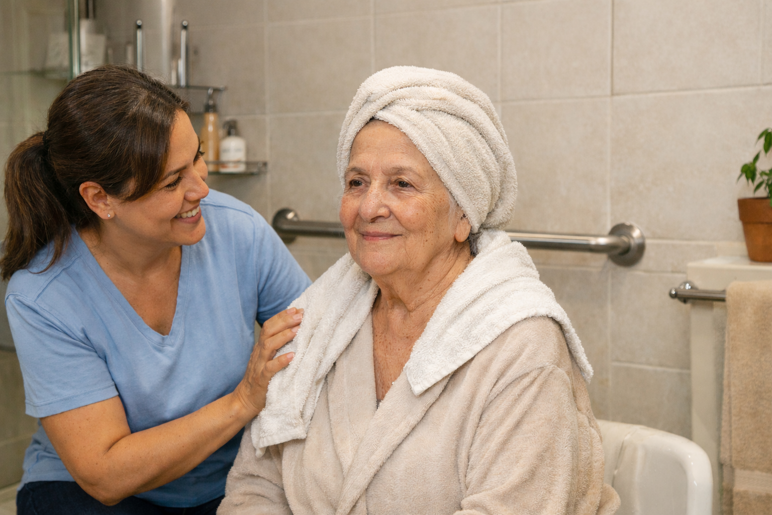 Como dar banho em uma pessoa com Alzheimer: estratégias para um cuidado mais leve, seguro e respeitoso