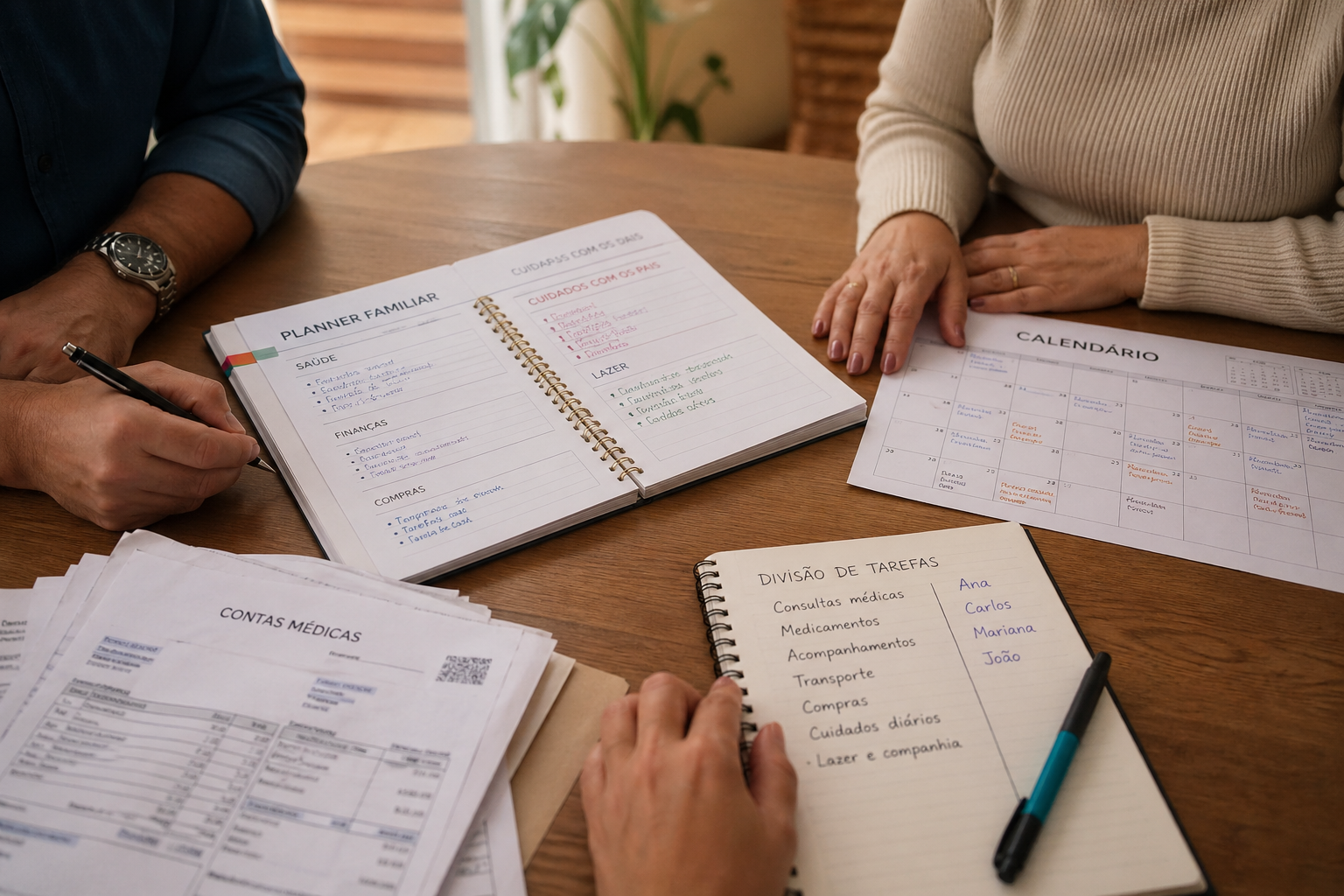 Como conversar com seus irmãos sobre dividir o cuidado dos pais