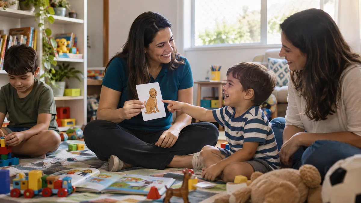 Fonoaudiologia infantil em casa: atraso de fala, TEA e dificuldades de linguagem